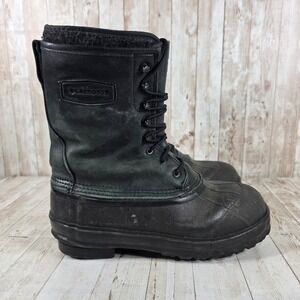Lacrosse Iceman Mens Black Leather Rubber Insulated Winter Pac Boots Size 9